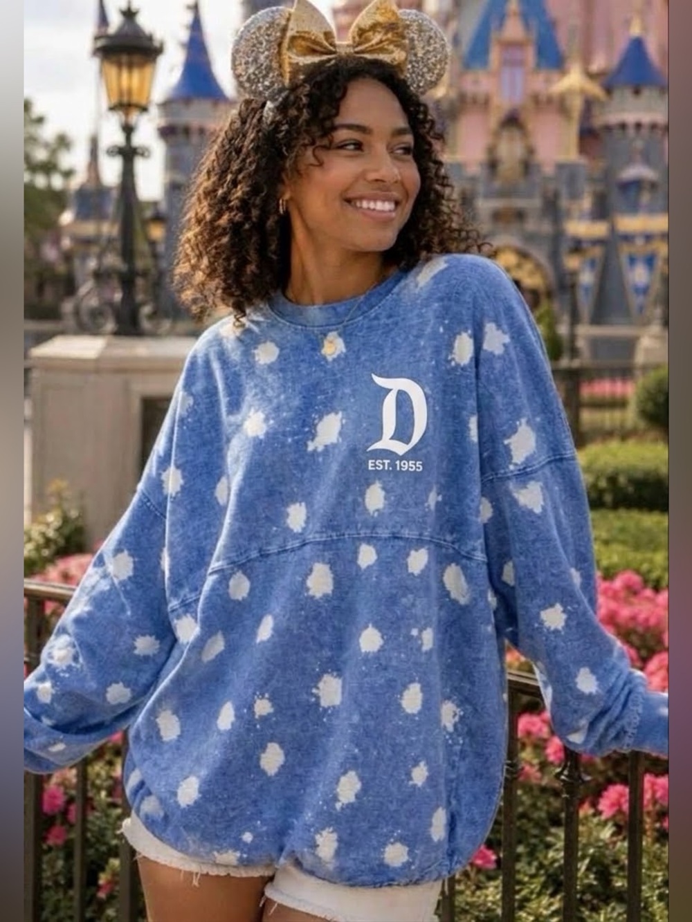 Disney Parks Disneyland Denim Bleach Spirit Jersey Large